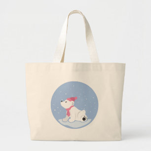 Polar Bear Large Tote Bag