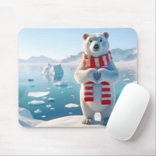 Polar Bear Love Mouse Pad