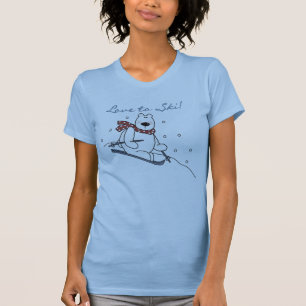 Polar Bear Love to Ski T-shirts and Gifts