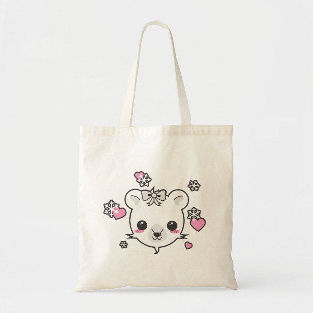 Polar Bear Love Tote Bag (Front)