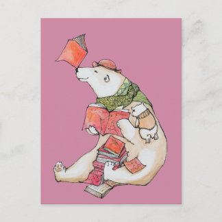 Polar Bear loves to read Postcard