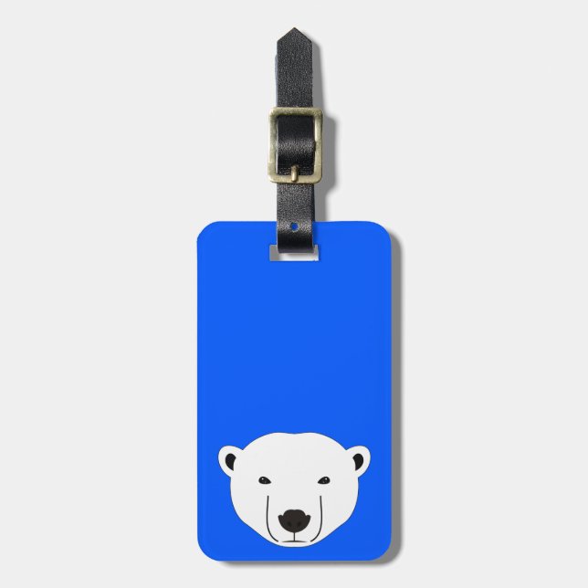 Polar Bear Luggage Tag (Front Vertical)