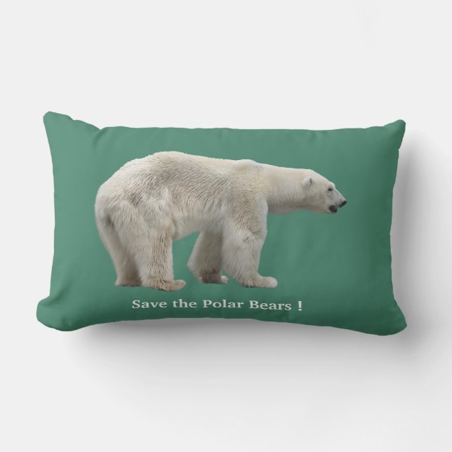 polar bear lumbar cushion (Front)