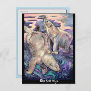 Polar Bear Magic  Magnet Holiday Postcard