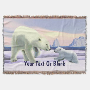 Polar Bear - Mama Nose Best Throw Blanket