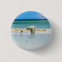 Polar Bear Meets Jack Russell,  Badge