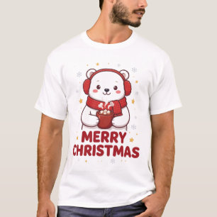 Polar Bear Merry Christmas Cosy Winter T-Shirt