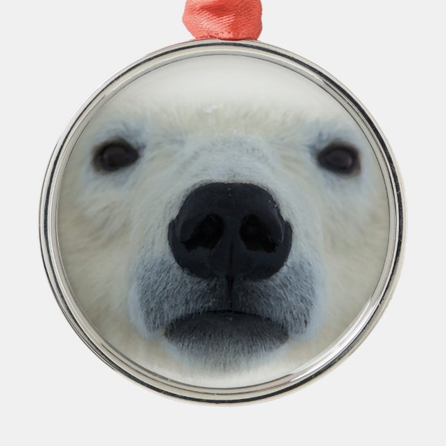 Polar Bear Metal Tree Decoration (Front)