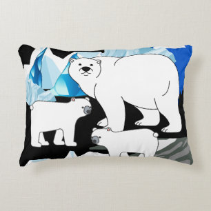 Polar Bear Mom Decorative Cushion