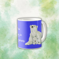 Polar bear mom with her cub |