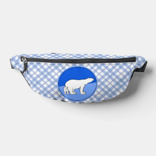 Polar Bear Mother and Cub Painting Wildlife Art Bum Bags