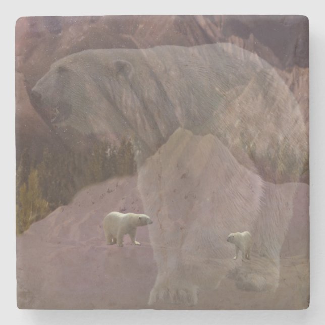 Polar Bear Mountain, Stone Coaster (Front)