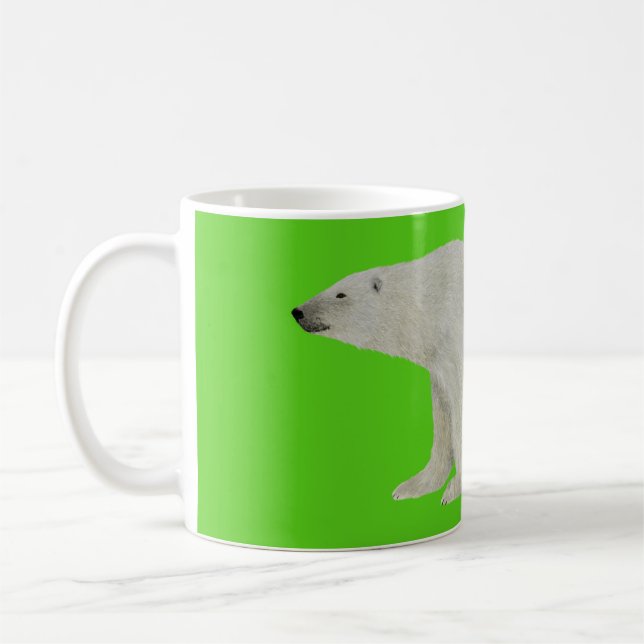 Polar Bear Mug Green (Left)