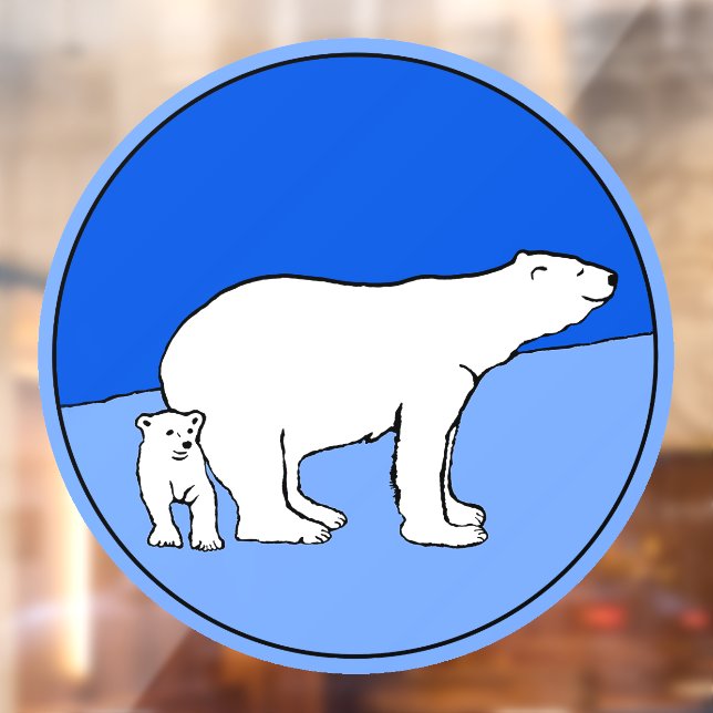 Polar Bear Mum and Cub Painting - Wildlife Art (Sheet 2)