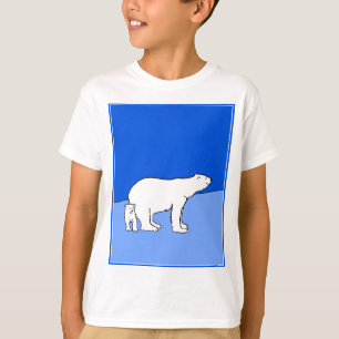 Polar Bear Mum and Cub Painting - Wildlife Art T-Shirt