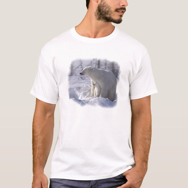 Polar bear mum and cub T-Shirt (Front)