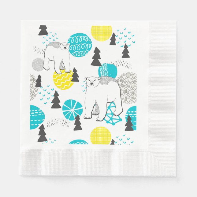Polar bear napkin (Front)