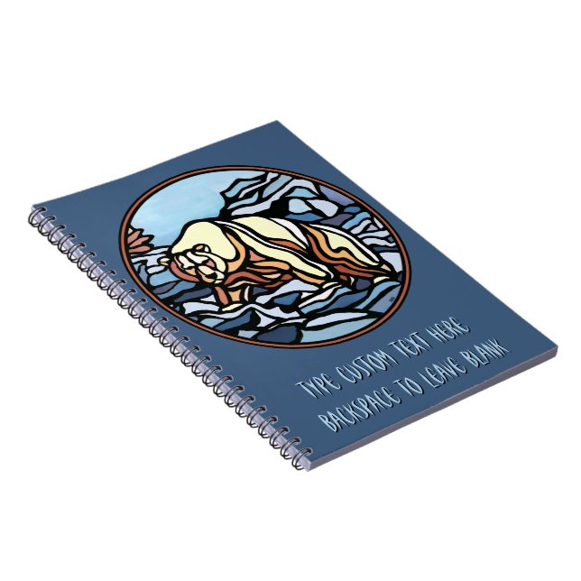 Polar Bear Notebook Native Art Bear Art Notebook (Right Side)