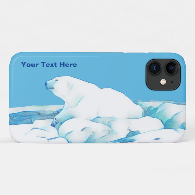 Polar Bear On Ice Case-Mate iPhone Case (Back (Horizontal))