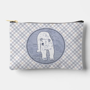 Polar Bear on Ice Painting Original Wildlife Art Accessory Pouch