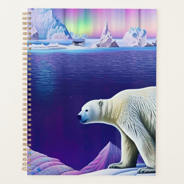 Polar Bear on Ice  Planner (Front)