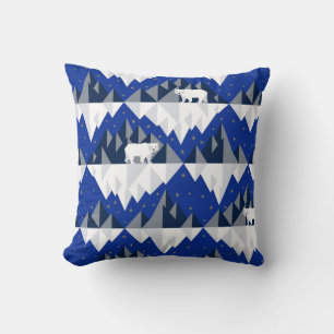 Polar Bear on Iceberg Seamless Pattern. Cushion