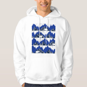 Polar Bear on Iceberg Seamless Pattern. Hoodie