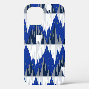Polar Bear on Iceberg Seamless Pattern. iPhone 12 Case