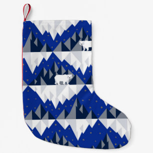 Polar Bear on Iceberg Seamless Pattern. Small Christmas Stocking