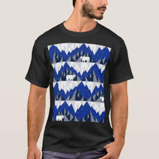 Polar Bear on Iceberg Seamless Pattern. T-Shirt