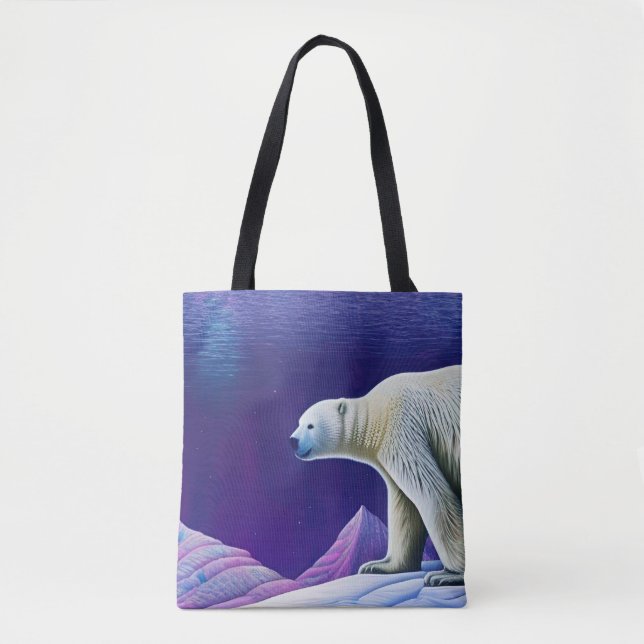 Polar Bear on Icetote Tote Bag (Front)