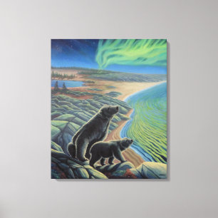 Polar Bear Painting Canvas Print
