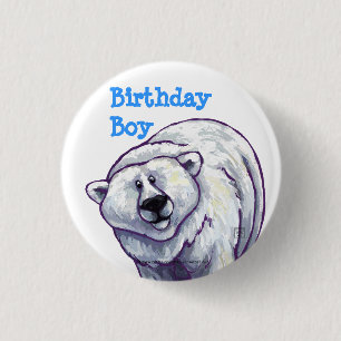 Polar Bear Party Centre 3 Cm Round Badge