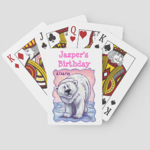 Polar Bear Party Centre Playing Cards