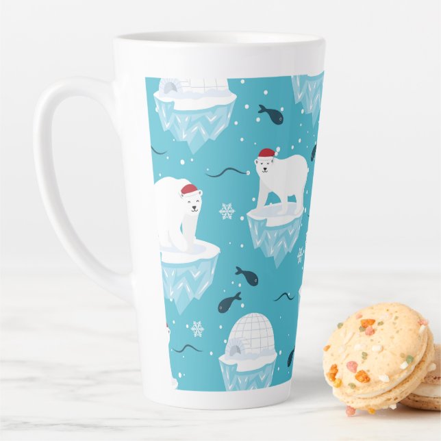 Polar Bear Party Latte Mug (In Situ)