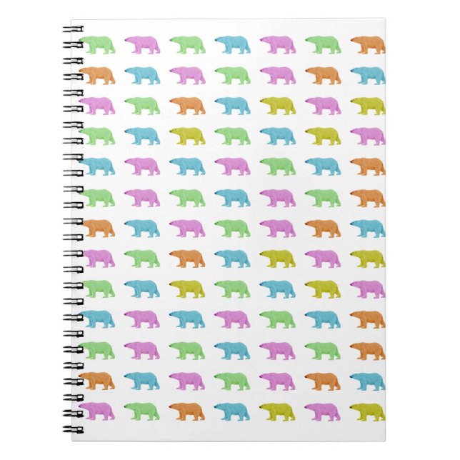 Polar Bear Pattern Notebook (Front)