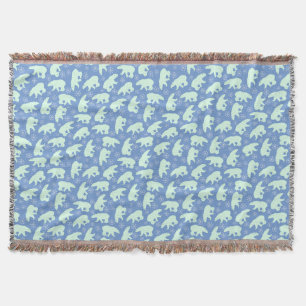 Polar Bear Pattern Throw Blanket