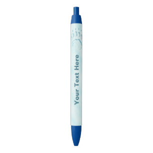 Polar Bear Paw Print Blue Ink Pen