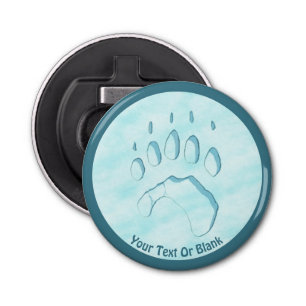 Polar Bear Paw Print Bottle Opener