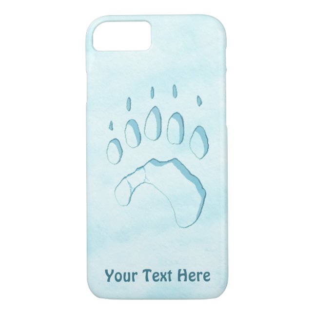 Polar Bear Paw Print Case-Mate iPhone Case (Back)