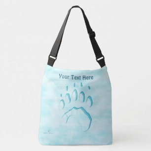 Polar Bear Paw Print Crossbody Bag