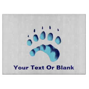 Polar Bear Paw Print Cutting Board
