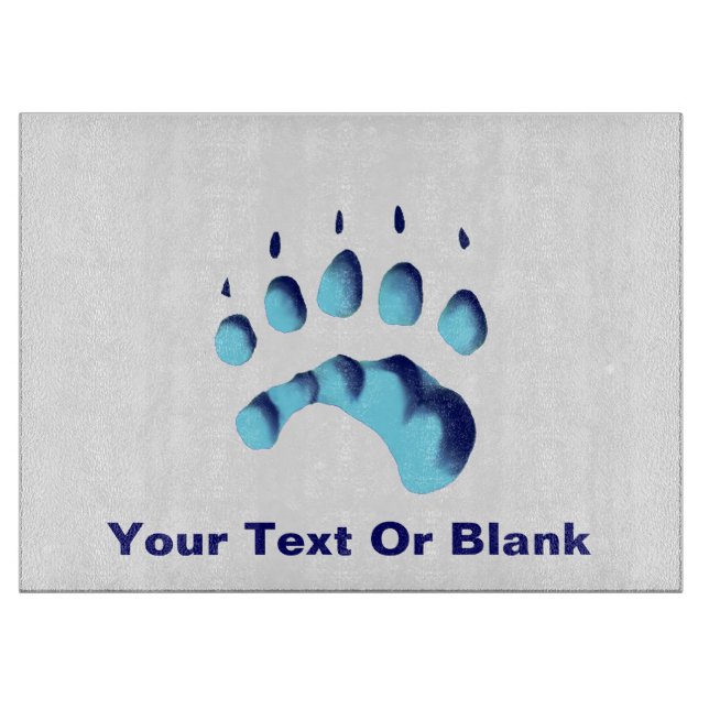 Polar Bear Paw Print Cutting Board (Front)