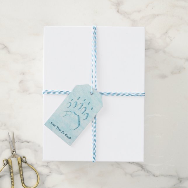 Polar Bear Paw Print Gift Tags (With Twine)