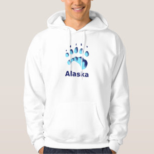 Polar Bear Paw Print Hoodie