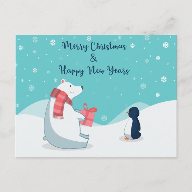 Polar Bear & Penguin! Postcard (Front)