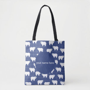 Polar Bear Personalized Tote Bag
