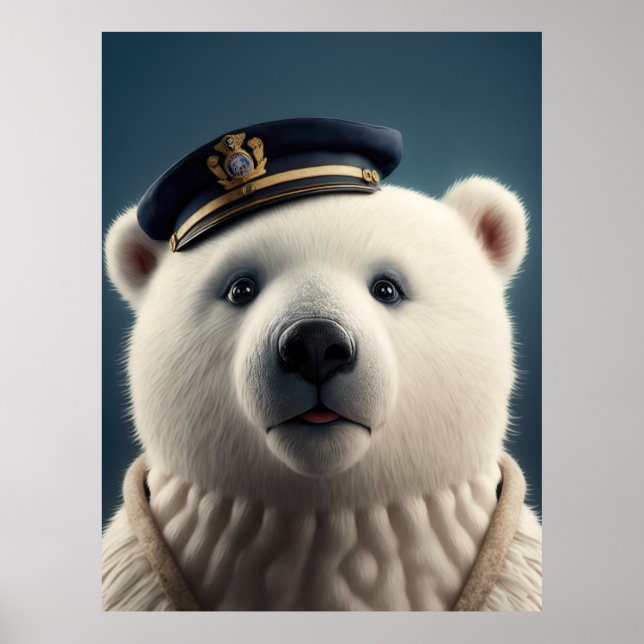 Polar Bear Pilot Captain Poster (Front)