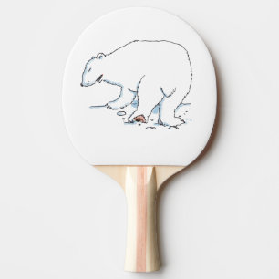 Polar Bear ping pong paddle