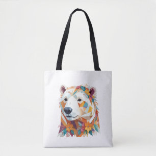 Polar Bear Playful Adorable Fun Animal Colourful Tote Bag